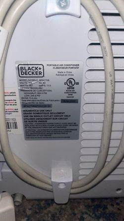 Black and decker portable air conditioner