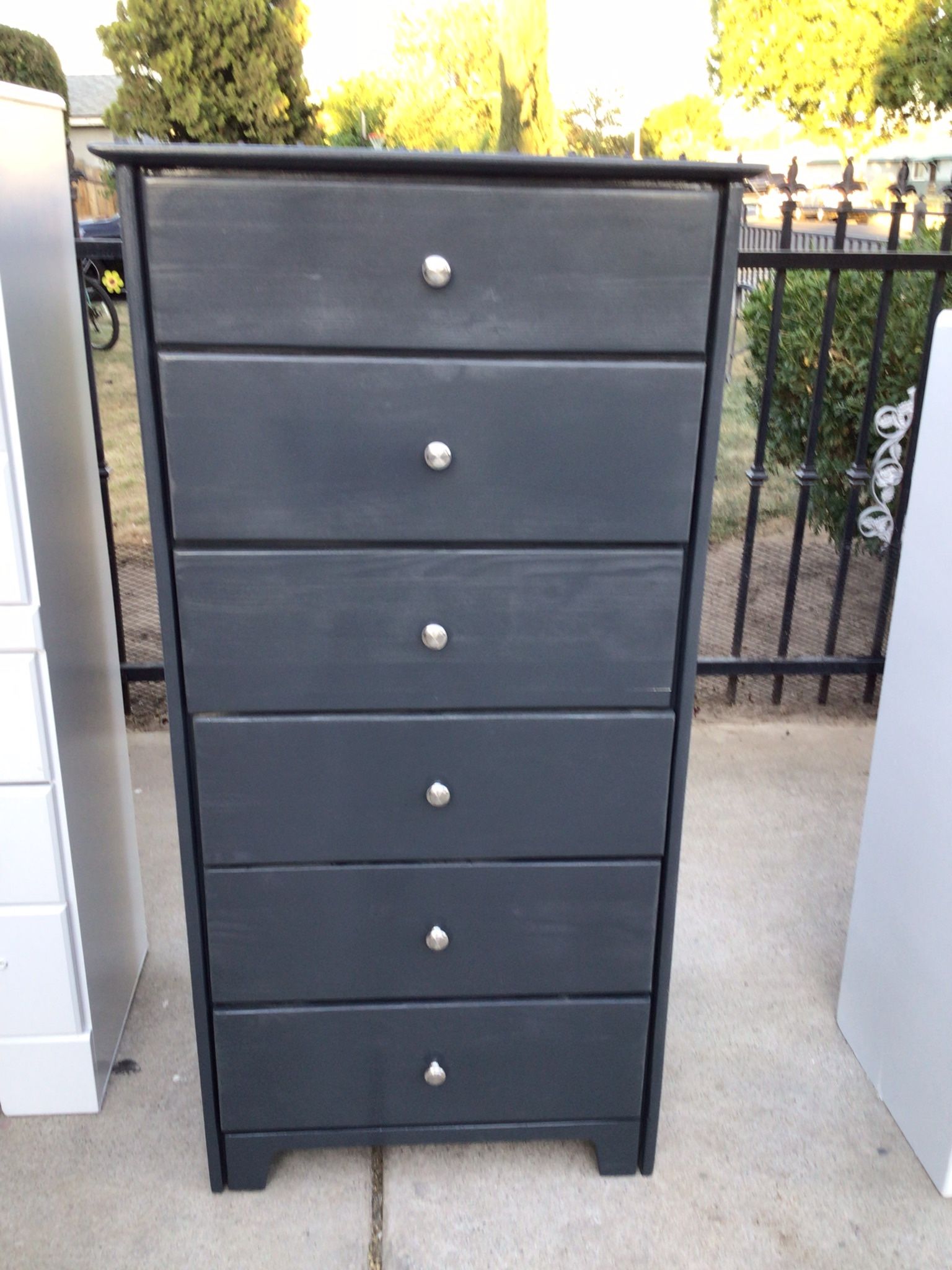 Wooden Six Drawers Tall Dresser