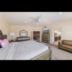 California Size Bedroom With Tow Night Stand And Dresser Set With Nice And Large Cheast 
