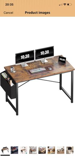 Writing Table, 47 Inch Home Office Desks for Small Spaces, Writing Craft Study Gaming Table for Bedroom, Modern Computer Workstation with Storage Bag,