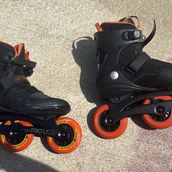 K2 Trio LT 100 Black Orange Mens Urban Inline Skates