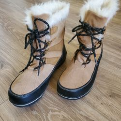 Womens Leather Winter Boots