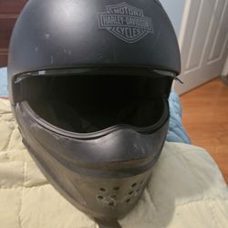 Authentic HD-X04 Pilot 3 In 1 Motorcycle Riding Helmet Matte Black Size Medium 