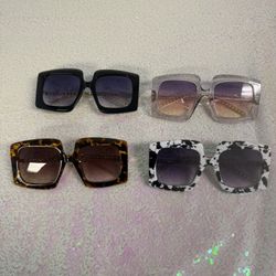Four Types Of Different Square Glasses