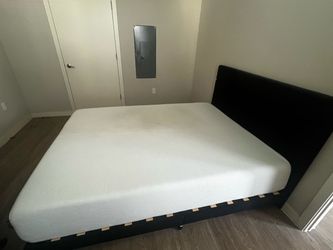 Queen Bed Frame with Zinus 12” Mattress