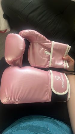 Pink boxing gloves