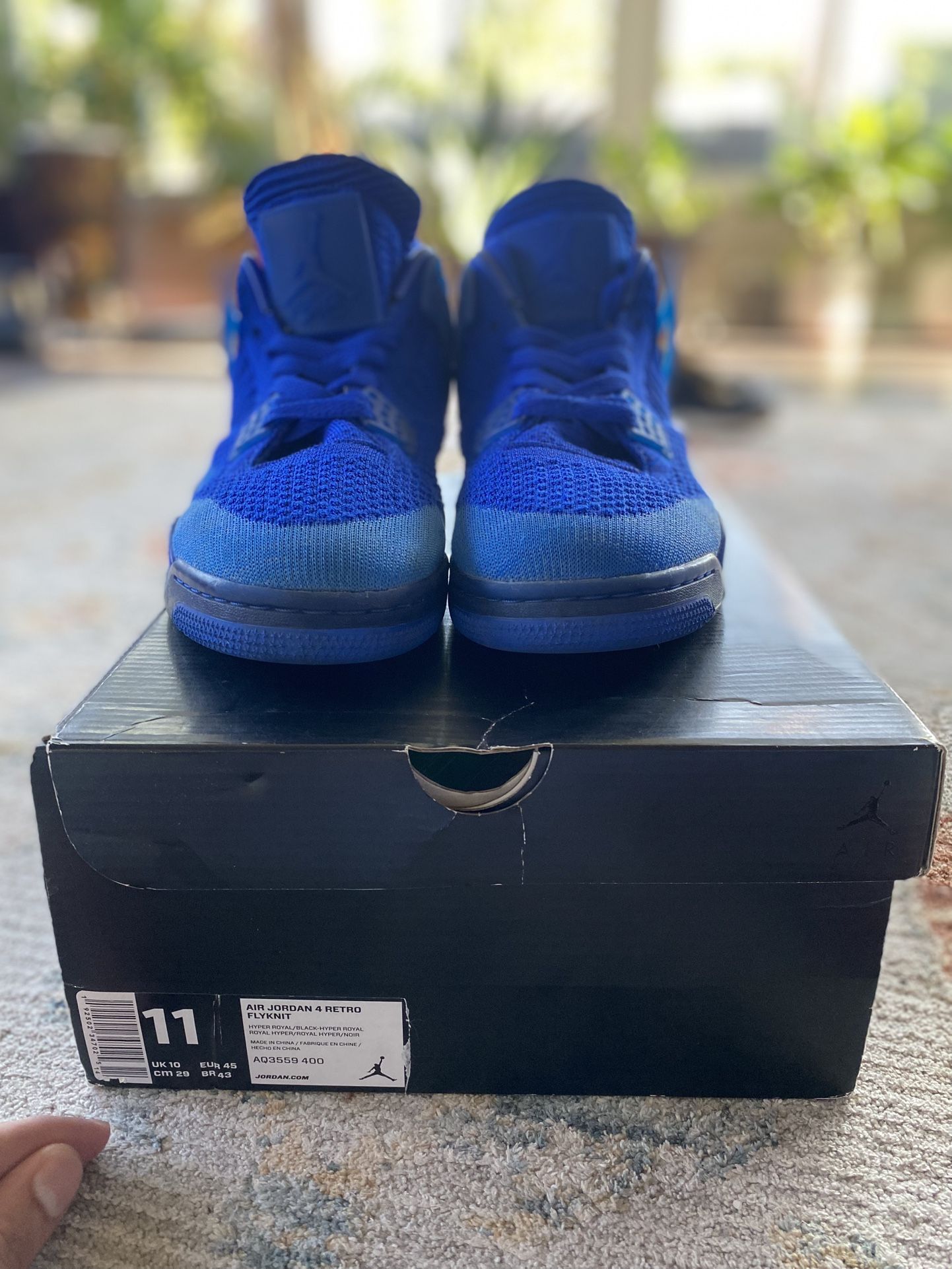 Air jordan 4 hyperblue flyknits