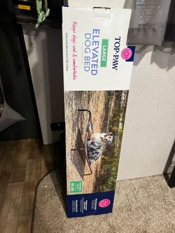 Large elevated dog bed