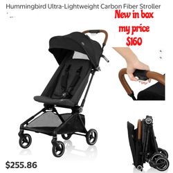 New in box evenflo. Hummingbird Ultra-Lightweight Carbon Fiber Stroller $160  cash only pick up east Palmdale 