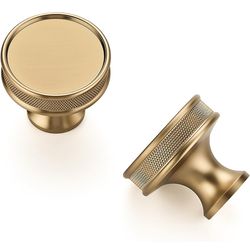 Ravinte 30 Pack 1-1/5"(30mm) Champagne Bronze Cabinet Knobs Knurled Dresser Drawer knobs Kitchen Cupboard Handles for Cabinet Hardware