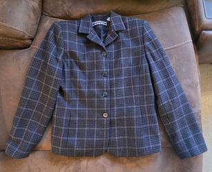 100% Wool Plaid Blazer Jacket