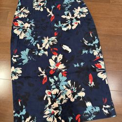 Chelsea 28 Navy Floral Pencil Skirt Chelsea28