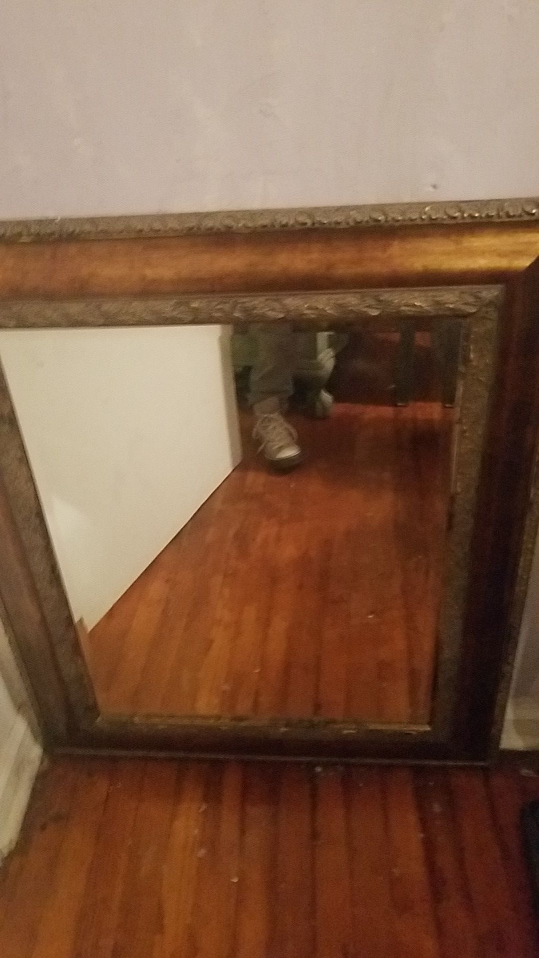 Antique framed mirror