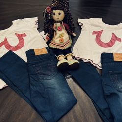Kids Girls 7,8,20,12 True Religion Outfit Sets