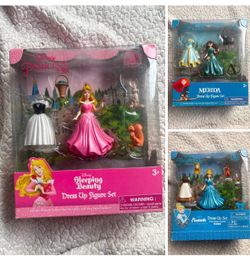 Disney Princesses figure set - Cinderella- Sleeping beauty - Merida