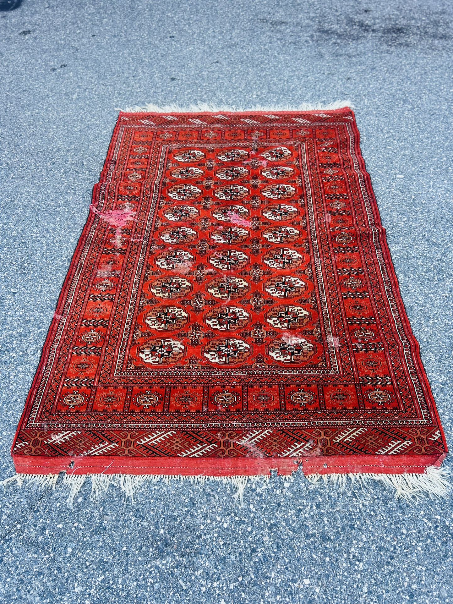 Handmade Afghan Oriental Rug – 7’ x 4’6” – Some Damage