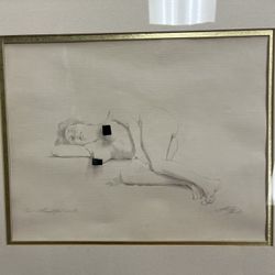 Framed Sheldon ‘Shelly’ Fink Thoughtful Nude Print 13/125