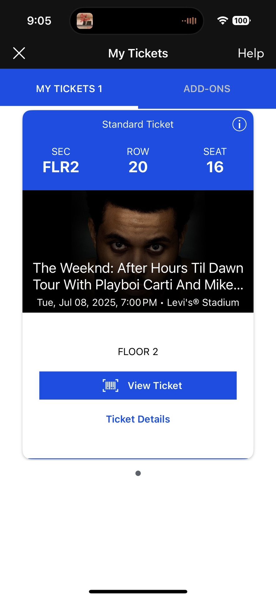 Weeeknd X Playboi Carti ticket