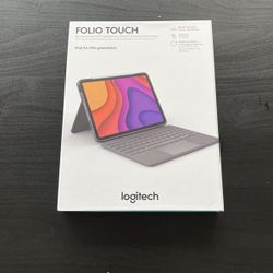 Unopened Logitech Folio Touch iPad Keyboard Case with Trackpad and Smart Connector for iPad Air (4th Generation) – Graphite