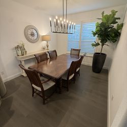 Solid Wood Dining Room Table Set