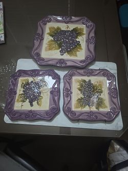 Ceramic Grapes  plates