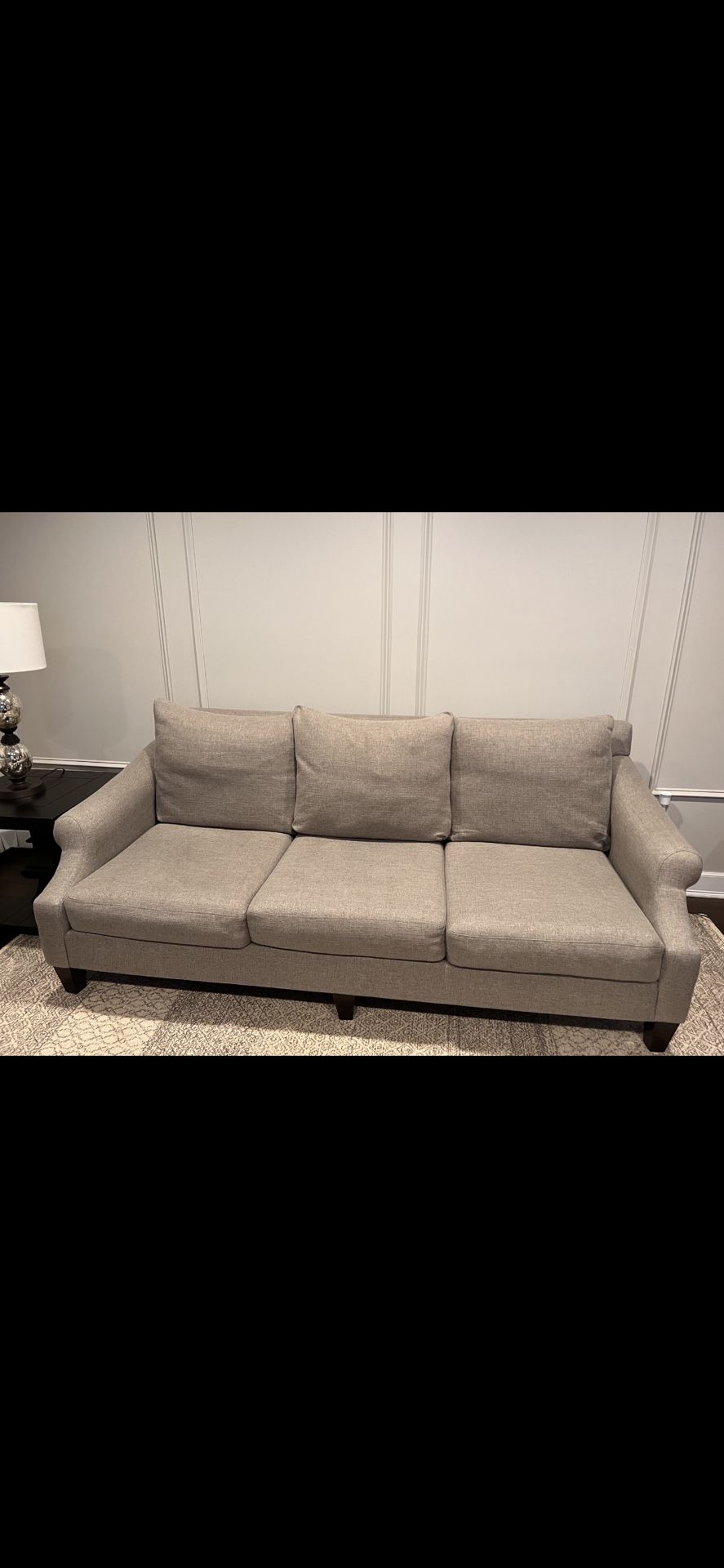 Beige Sofa and Over Size Single Chair