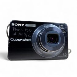 Sony CyberShot DSC-W120 7.2MP Digital Camera Bundle Black w/ Charger + Battery  Comes with: Camera Charger Battery Wrist Strap  *Ask for a memory card