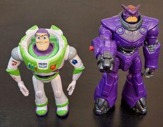 BUZZ LIGHTYEAR TALKING FIGURE + ZURG ACTION FIGURE BUNDLE [MATTEL]