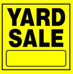 Yard sale - Saturday January 4th -9am - 2pm