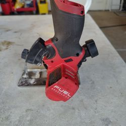 Milwaukee battery powered mini circular saw. No battery included