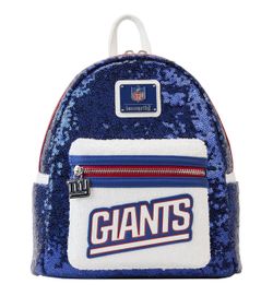 New Loungefly NFL New York Giants Sequin Mini Backpack