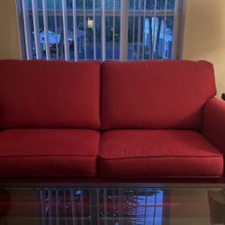 Red Fabric Sleeper Sofa Full Size