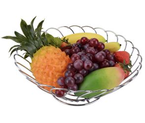 Uniware Chrome Plated Fruit Basket, 12 Inch