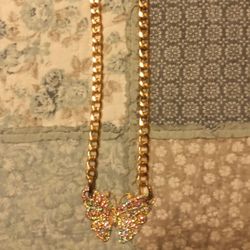 Betsy Johnson Butterfly Chain Bling Bling