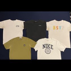 T-Shirt Bundle of 5 shirts Stone Island RSVP Virgil Abloh Saint Alfred Nike