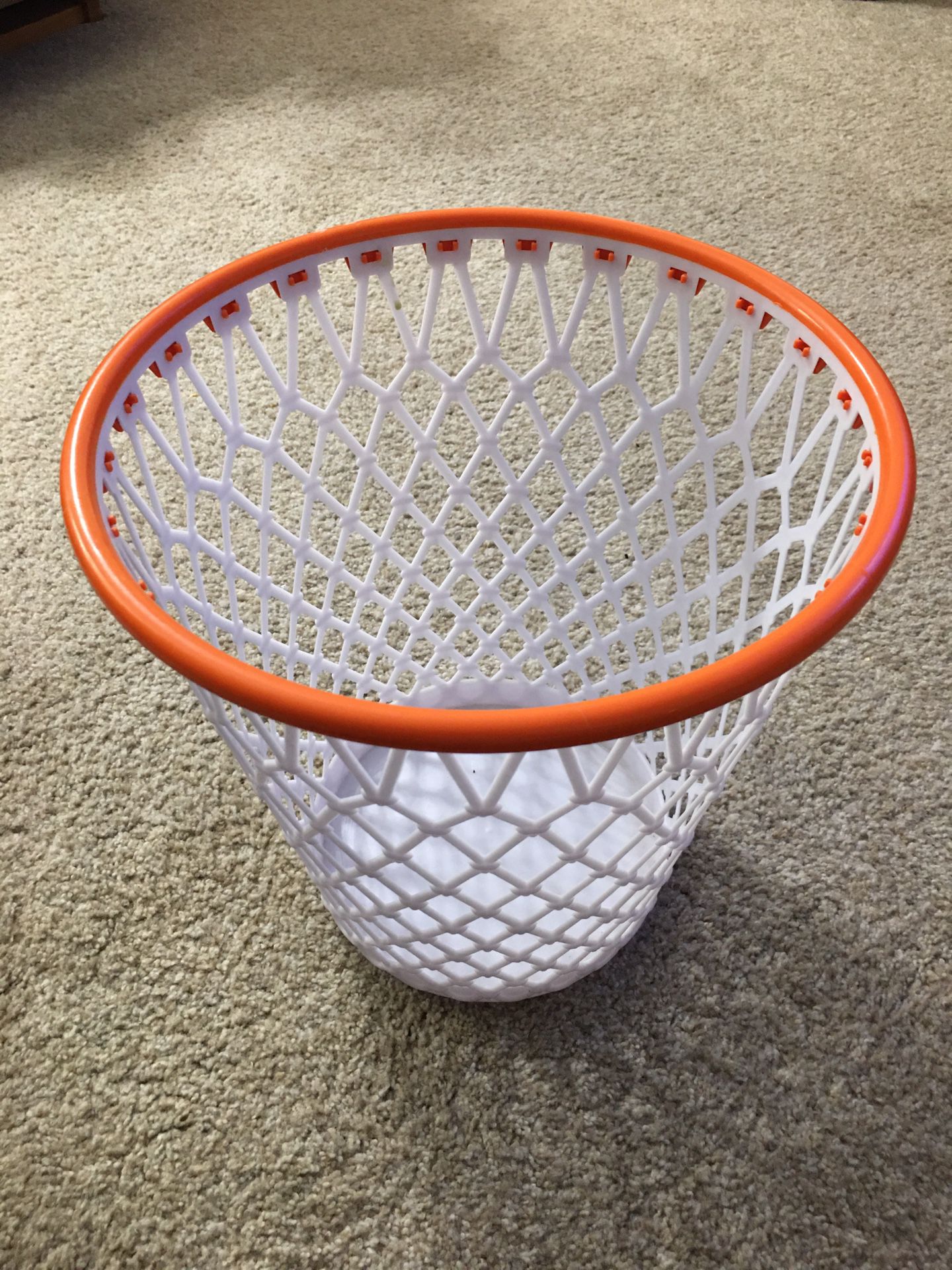 Basketball hoop trash can