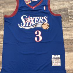 Allen Iverson (XL/2X) classic blue Philadelphia 76ers basketball jersey