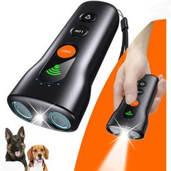 New Dog Bark Deterrent Devices 3 in 1,Anti Barking Device for Dogs Dual Sensor,Rechargeable Ultrasonic Dog Bark Deterrent 50FT with High Low Mode