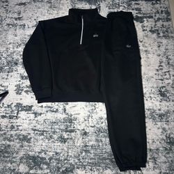 Alo Yoga Black Quarter-Zip Sweatsuit Set(S-L)