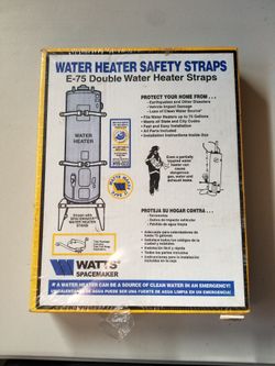 Watts Water Heater Safety Straps Model E-75 Double Water Heater Straps