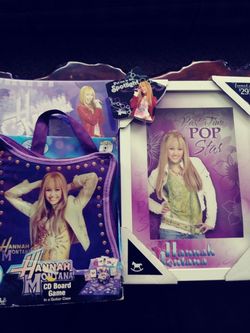 Hannah Montana framed art ,board game set