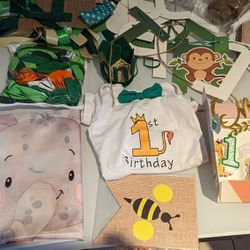 Baby boy 1st Birthday Party Supplies Wild one