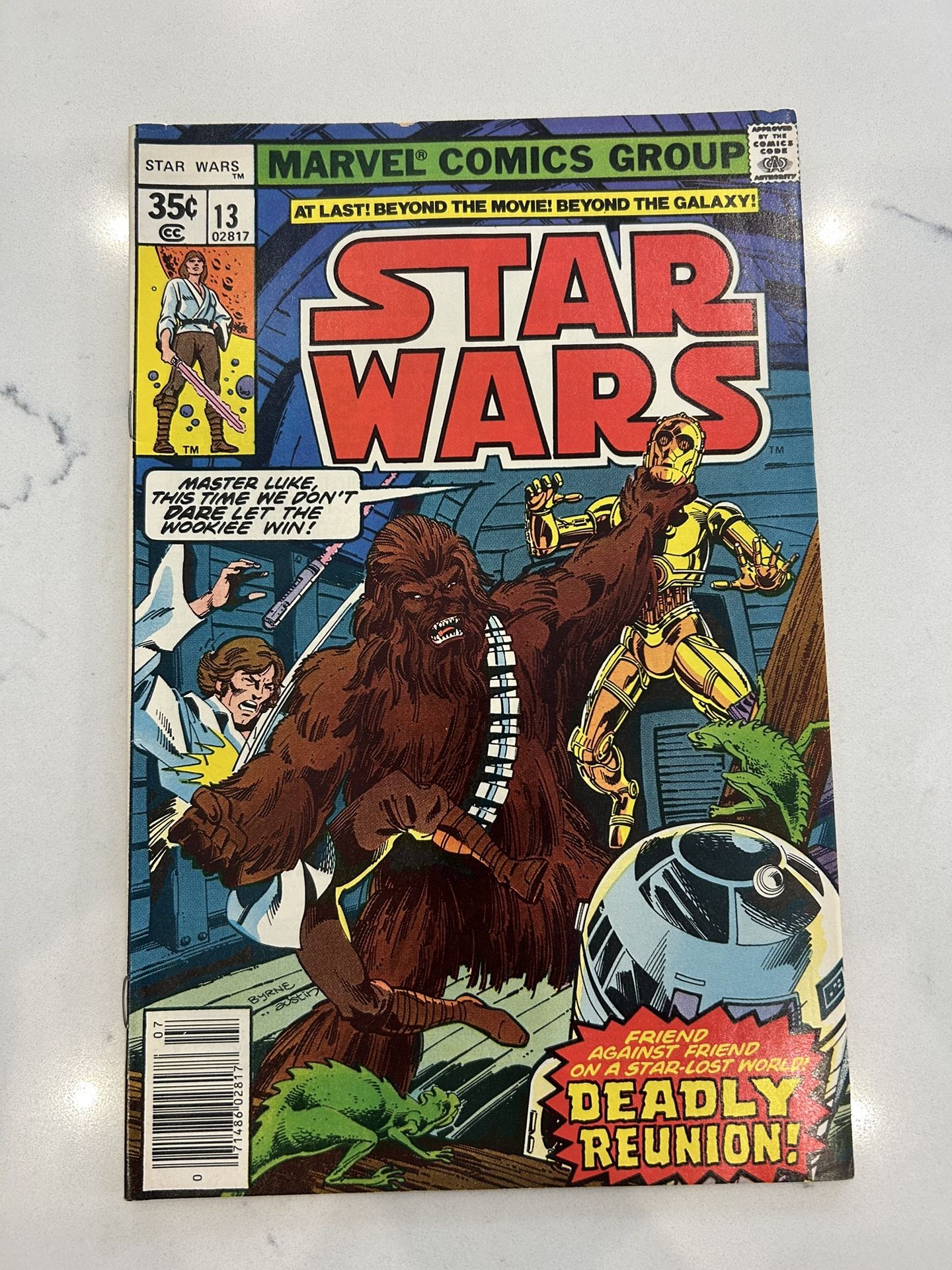 STAR WARS #13 VOL. 1 HIGH GRADE NEWSSTAND MARVEL COMIC BOOK, VF