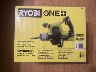 Corded/ cordless Ryobi ONE+ 18V Hybrid Drain Auger (Tool Only) with Auger Replacement Drum