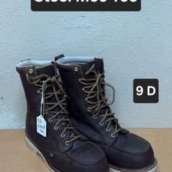 Thorogood Work Boots Sz 9 D STEEL MOC TOE