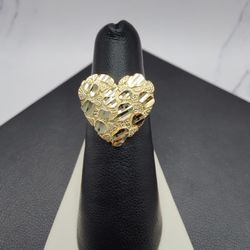 Ladies Heart Ring 10KYG