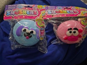 Smushers Squeeze Toys, authentic blue dog or pink heart