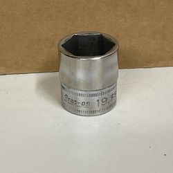 (FSM191) Snap-On 19mm Socket 3/8” Drive 6 Point Metric