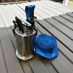 SUBMERSIBLE PUMP With 100’ 1-1/4” Drain Hose