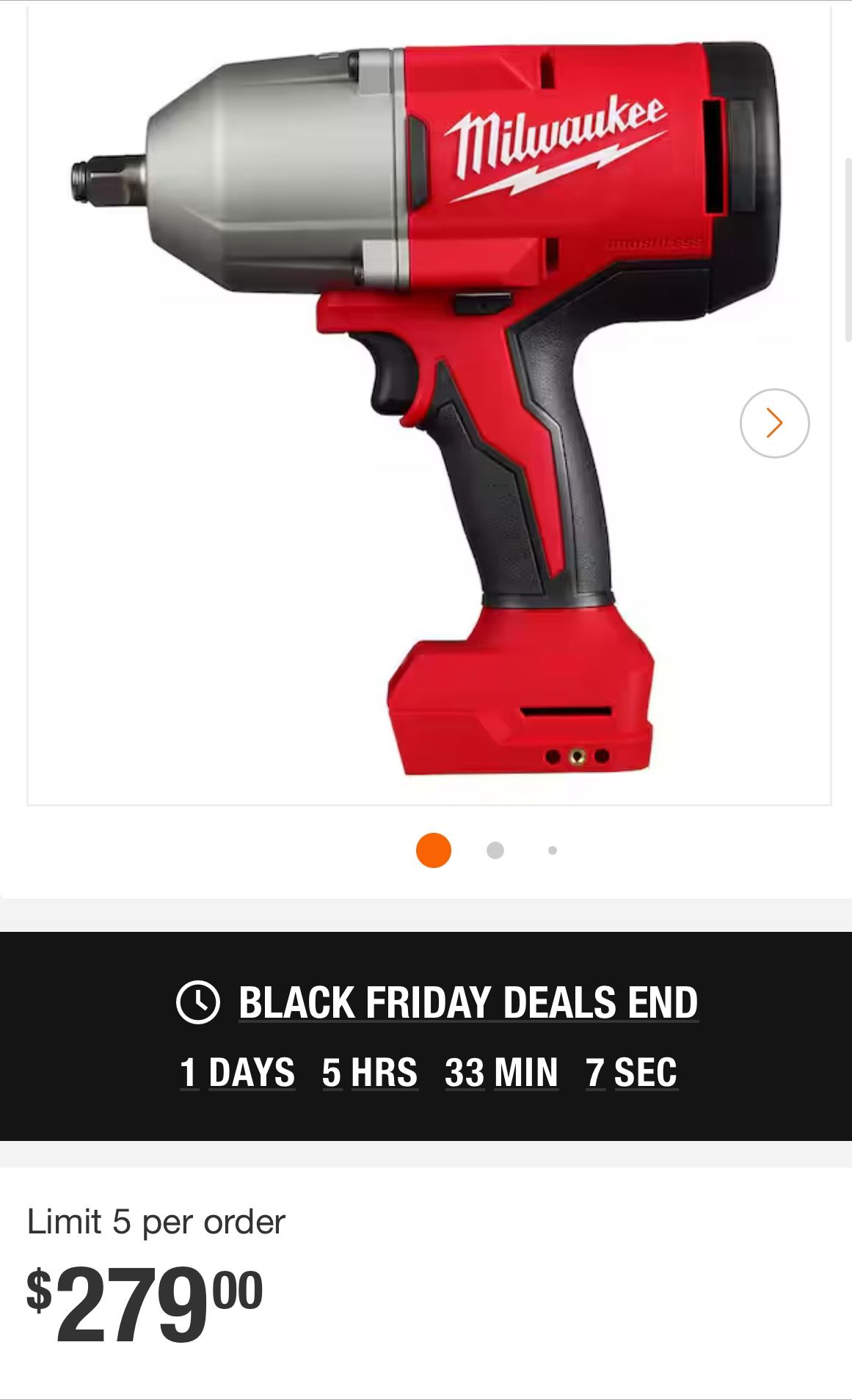 Milwaukee High Torque Impact Wrench